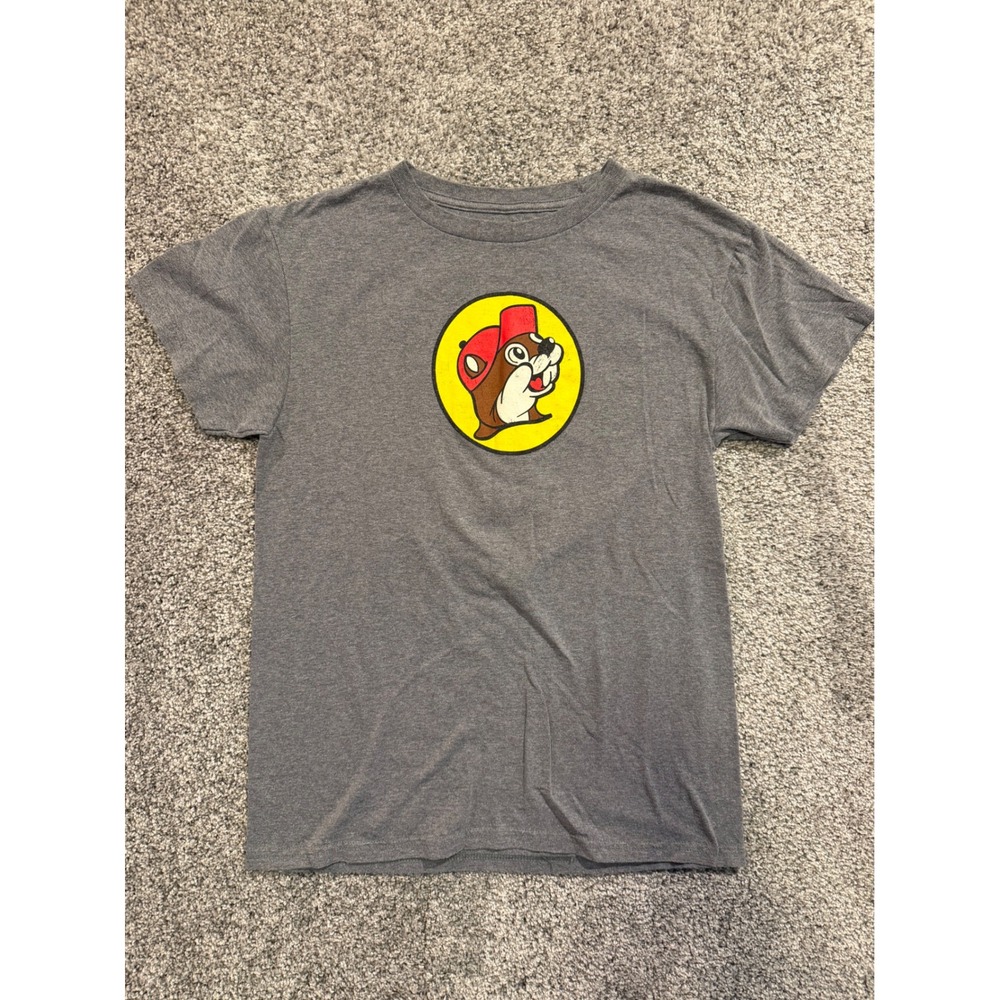 Buc-ee's T-Shirt Mens S Gray Red Truck Est 1982 Logo Graphic Short Sleeve Tee